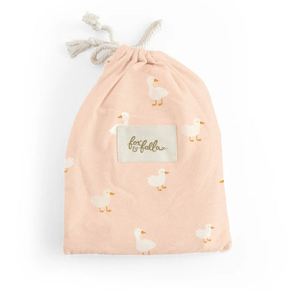 Pink Ducks Organic Fitted Cot Sheet