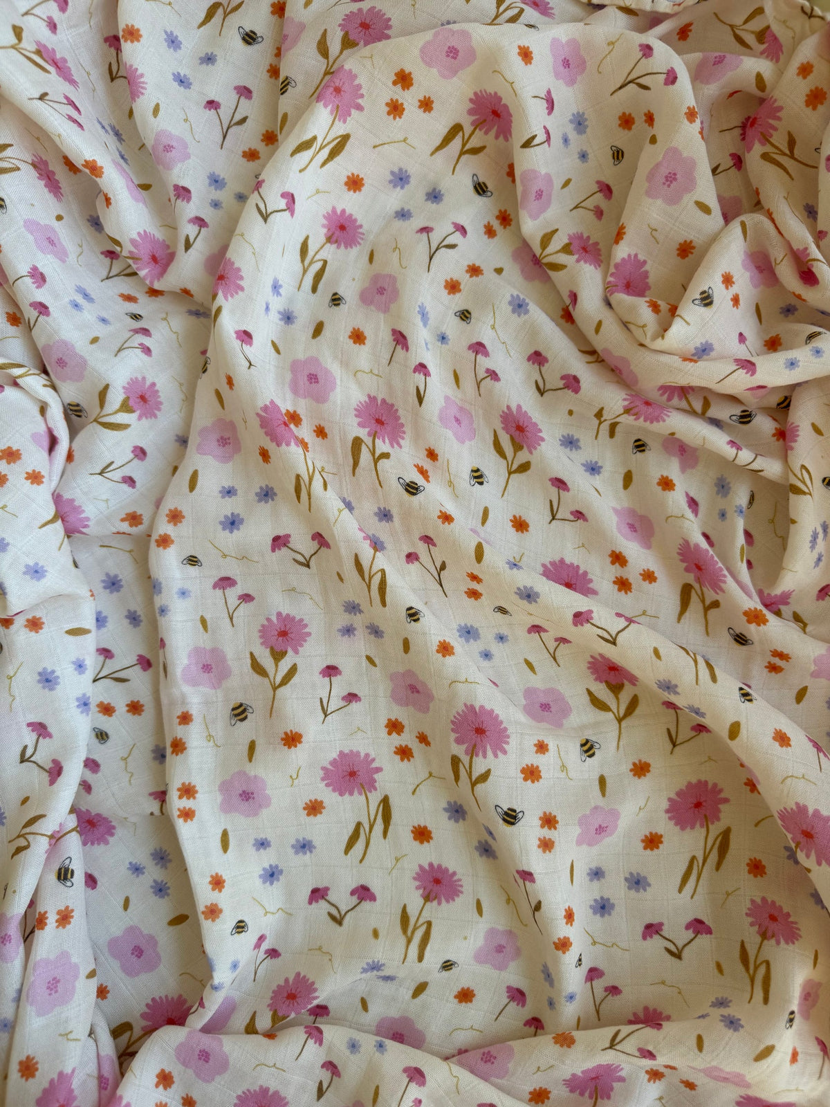 Spring Posy Baby Muslin Swaddle