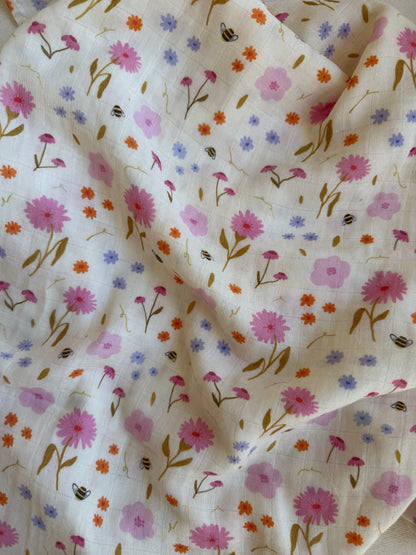 Spring Posy Baby Muslin Swaddle