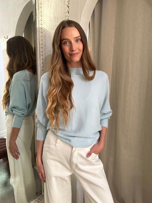 SCOTT KNIT JUMPER - SKY