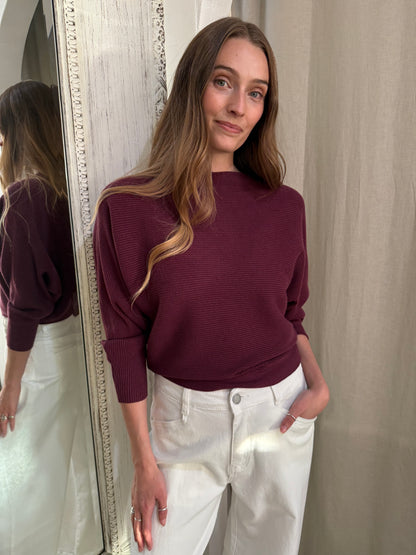 SCOTT KNIT JUMPER - BERRY