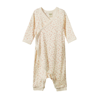 Pointelle Kimono Stretch and Grow- Dandelion Print