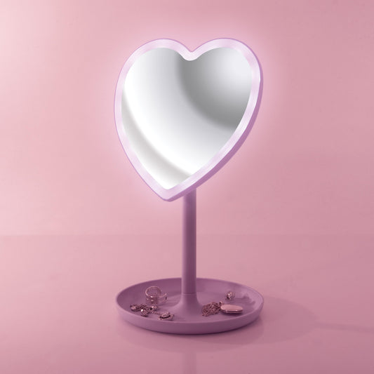 Light Up LED Heart Mirror