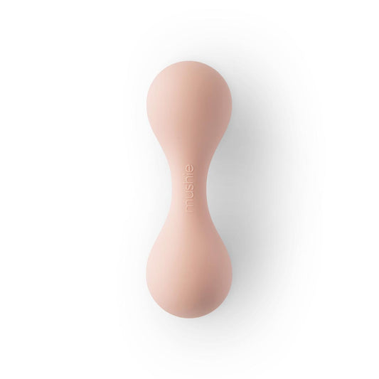 Mushie Silicone Baby Rattle – Blush