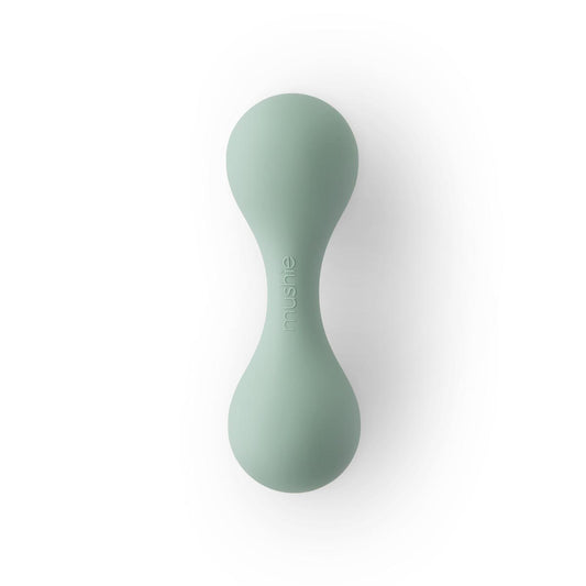 Mushie Silicone Baby Rattle – Cambridge Blue