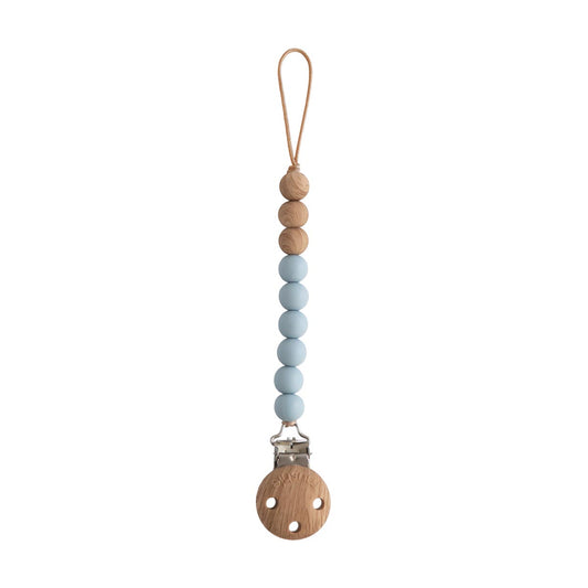 Mushie Eva Pacifier Clip – Cloud