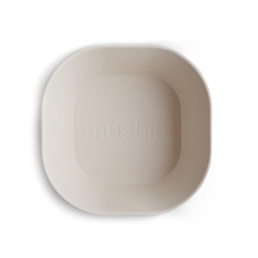 Mushie Square Dinner Bowls 2 Pack – Ivory