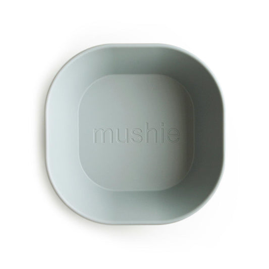 Mushie Square Dinner Bowls 2 Pack – Sage