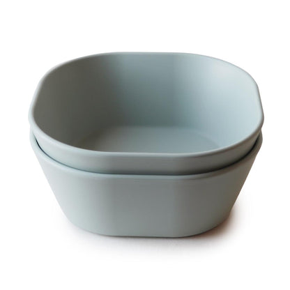 Mushie Square Dinner Bowls 2 Pack – Sage