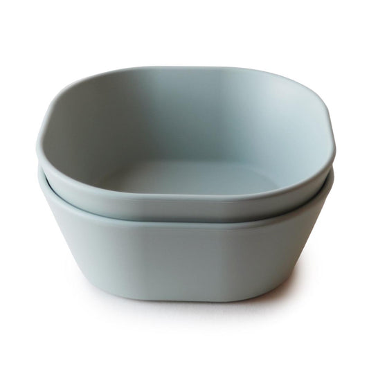 Mushie Square Dinner Bowls 2 Pack – Sage