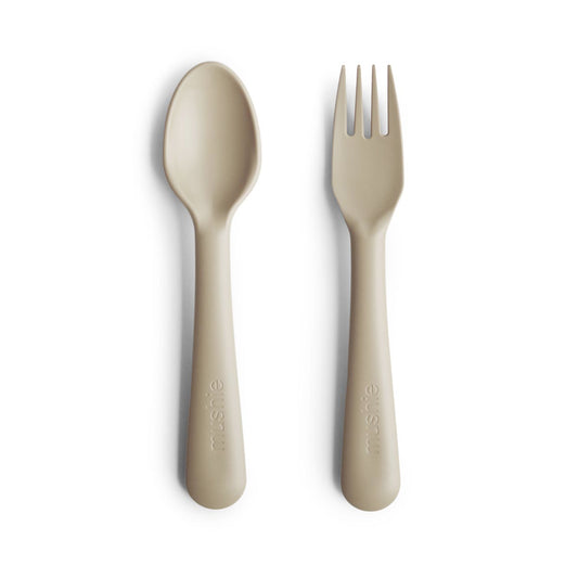 Mushie Fork and Spoon - Vanilla