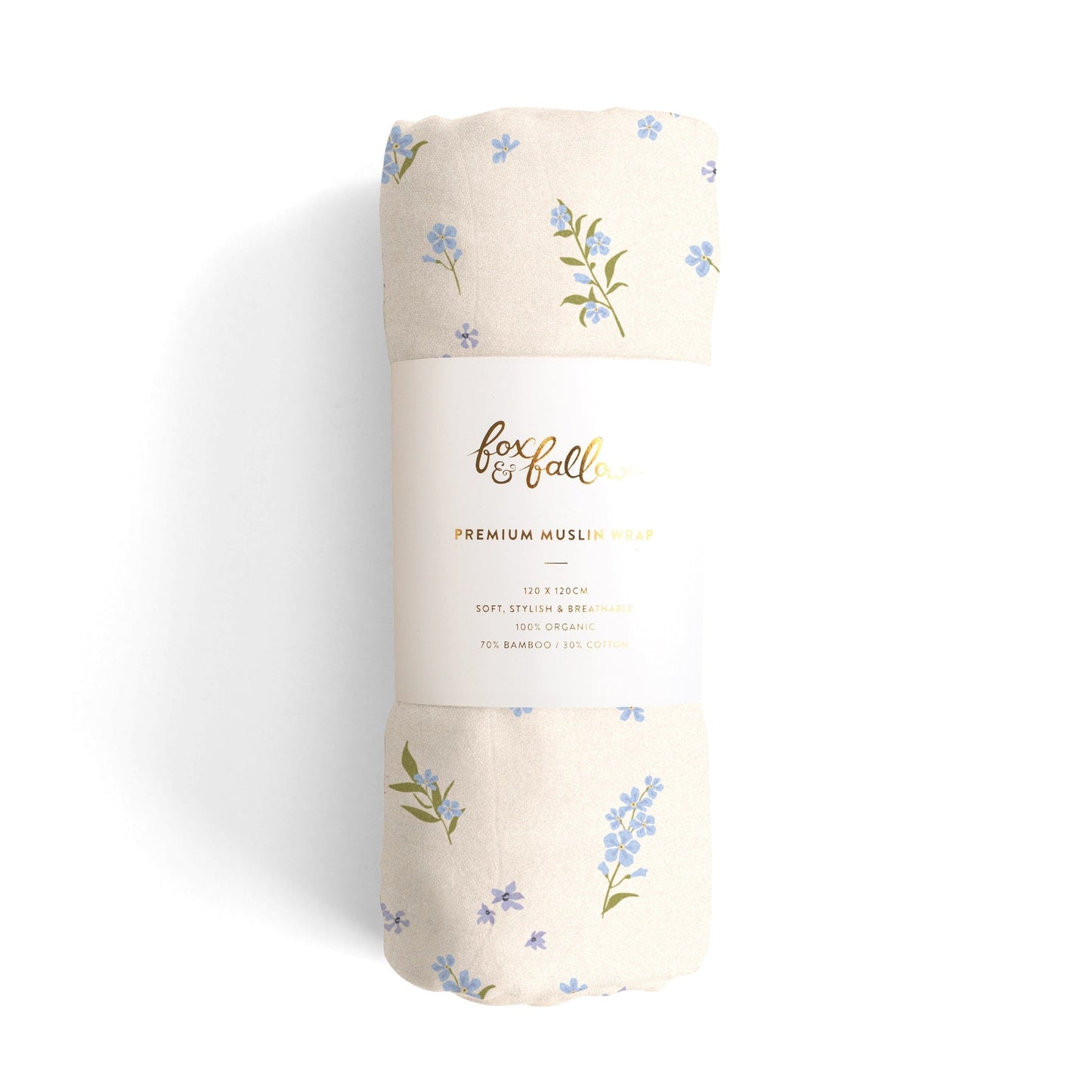 Forget-Me-Not Organic Muslin Swaddle Wrap