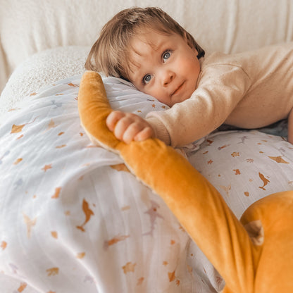 Ocean Creatures Sky Organic Muslin Swaddle Wrap