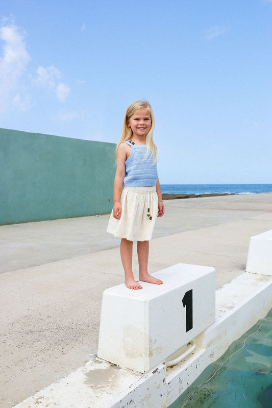 Organic Knitted Bead Top - Bubble