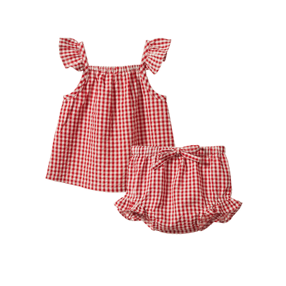Petal Set- Red Gingham