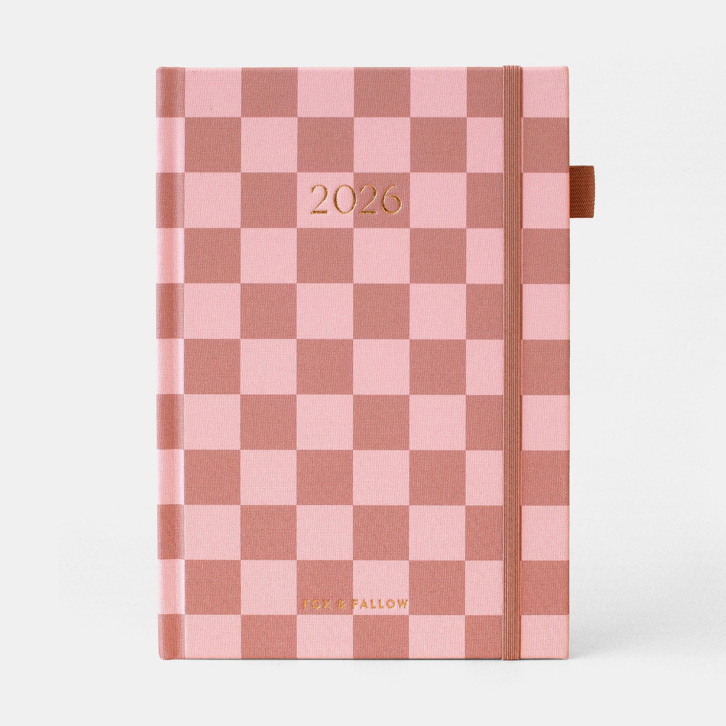 2026 A5 Vertical Planner - Rose Check