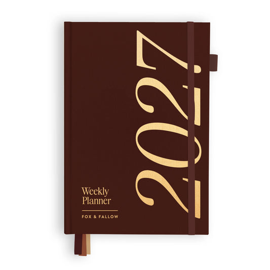 2027 A5 Horizontal Planner - Chocolate