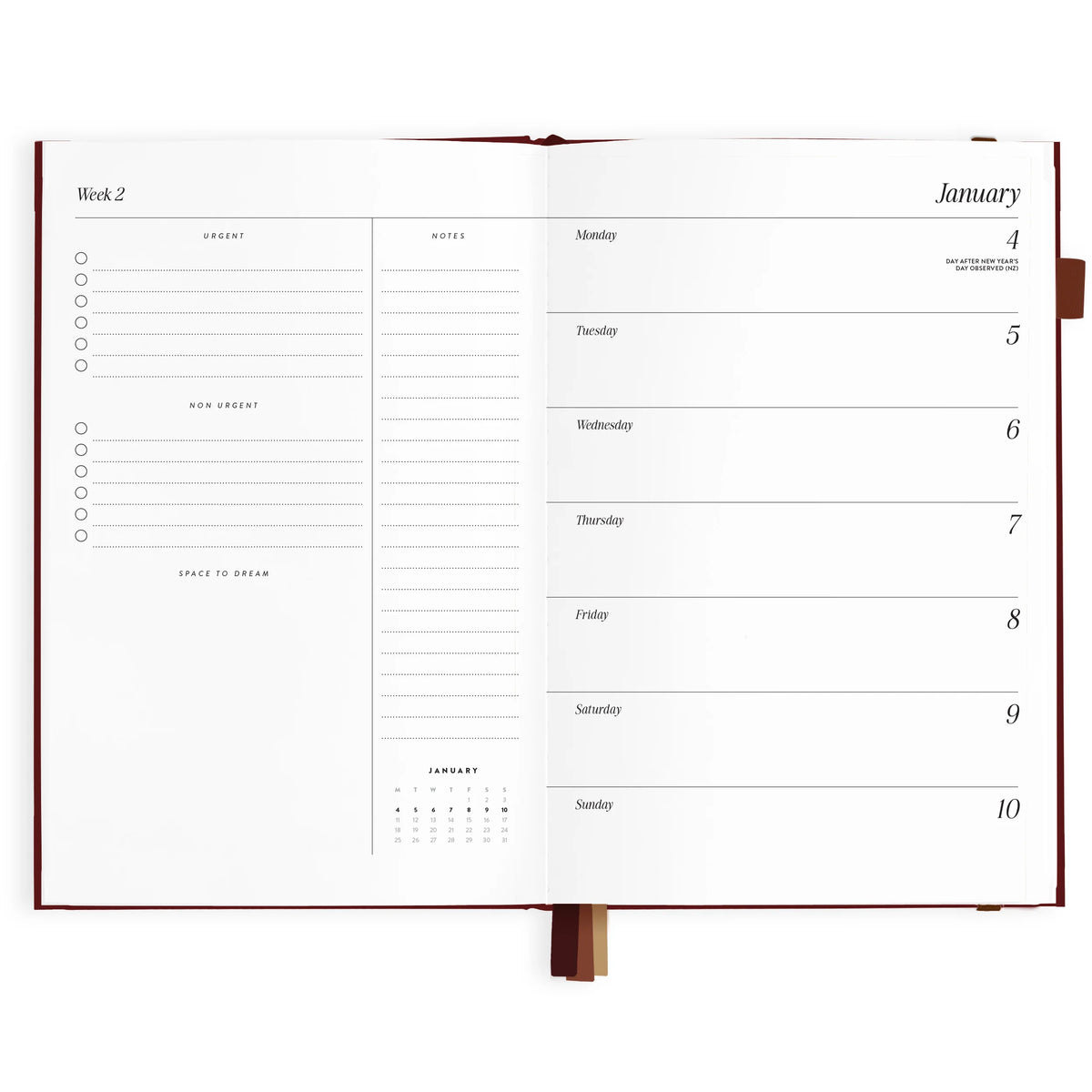 2027 A5 Horizontal Planner - Cherry