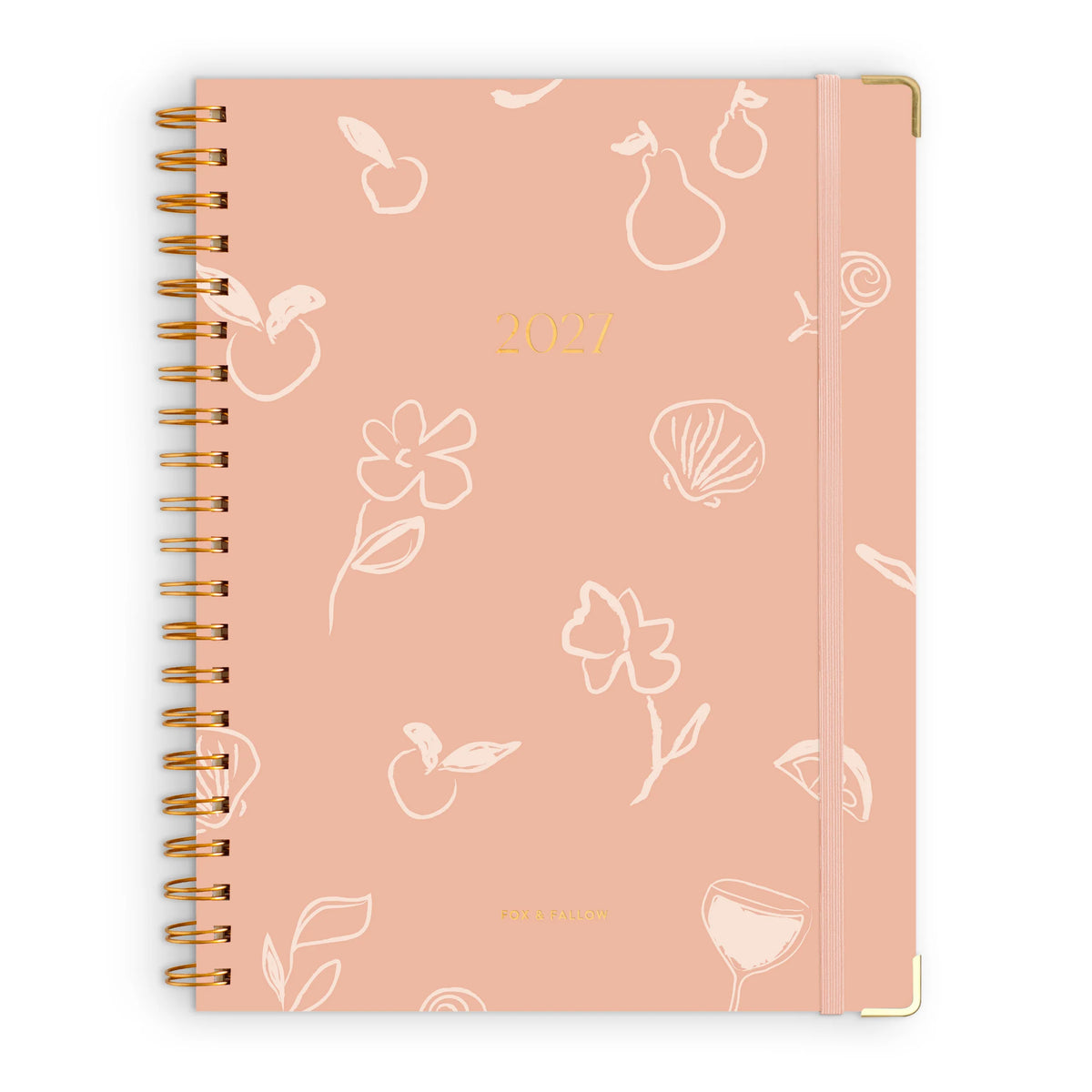 2027 A4 Academic Vertical Planner - Amalfi Peach