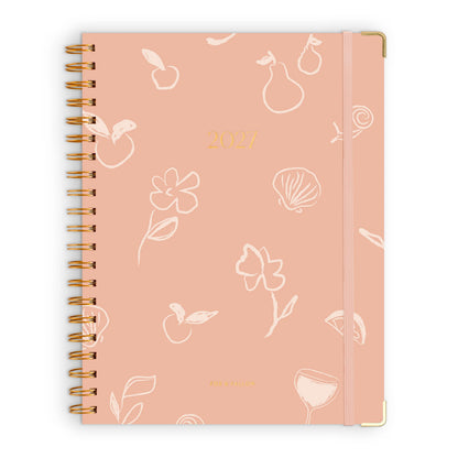 2027 A4 Academic Vertical Planner - Amalfi Peach
