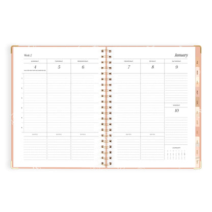2027 A4 Academic Vertical Planner - Amalfi Peach