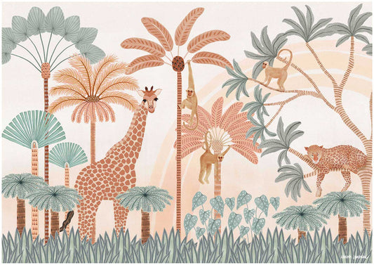 Rainbow Jungle Friends (landscape)