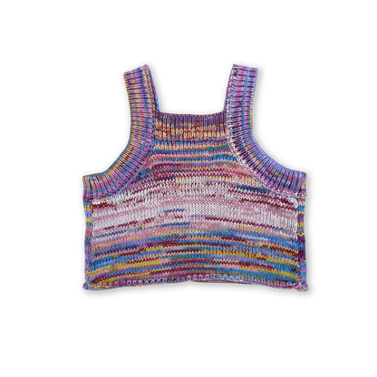 Knitted Singlet Top - Rainbow