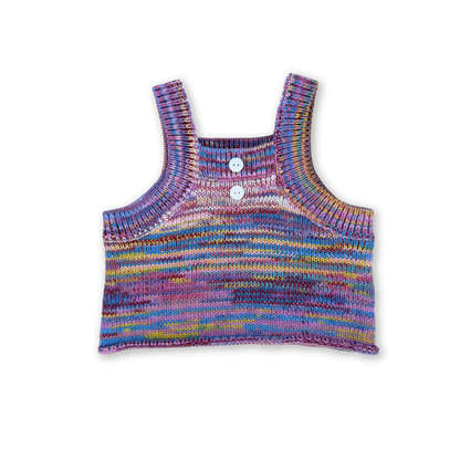 Knitted Singlet Top - Rainbow