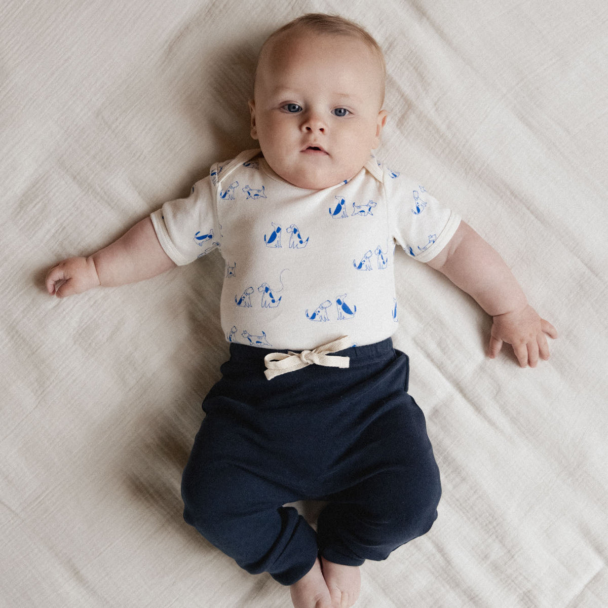 Short Sleeve Bodysuit- Dog Walk Print