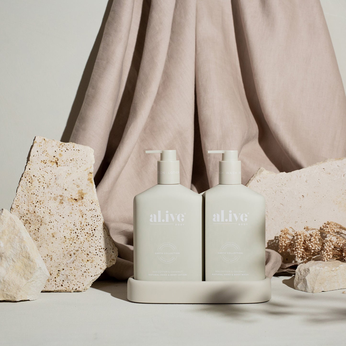 Al.ive Body Wash & Lotion Duo - Sea Cotton & Coconut