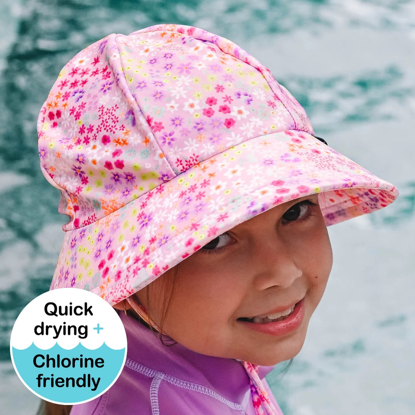 Ponytail Swim Bucket Hat - Isla