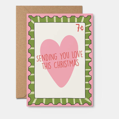 Sending Christmas Love - Christmas Card