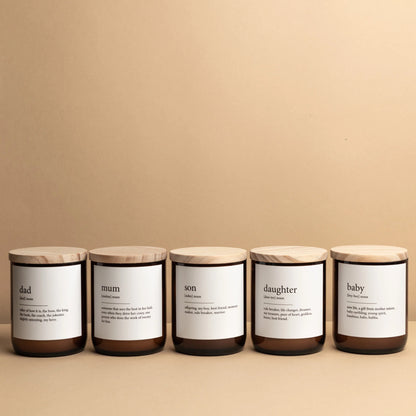 Mum ~ Dictionary Meaning Candle