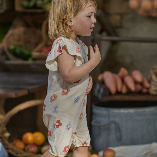 Tilly Suit- Flora Stamp Print