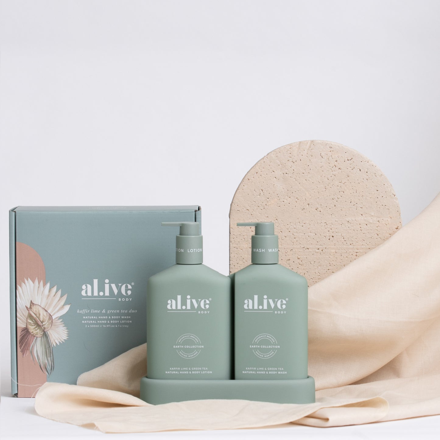 Al.ive Body Wash & Lotion Duo - Kaffir Lime & Green Tea