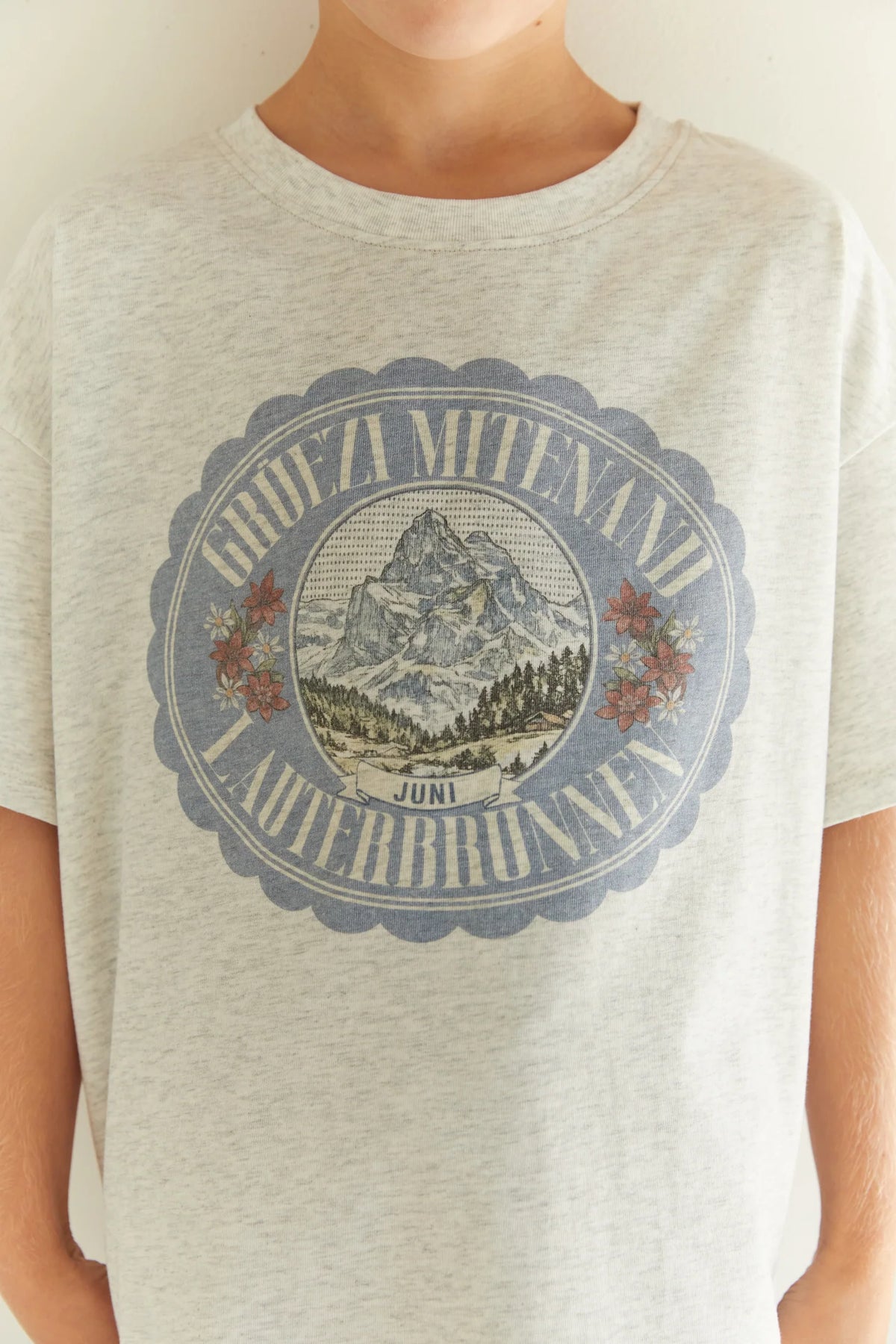 JNR Alpine Tee - Grey Marle