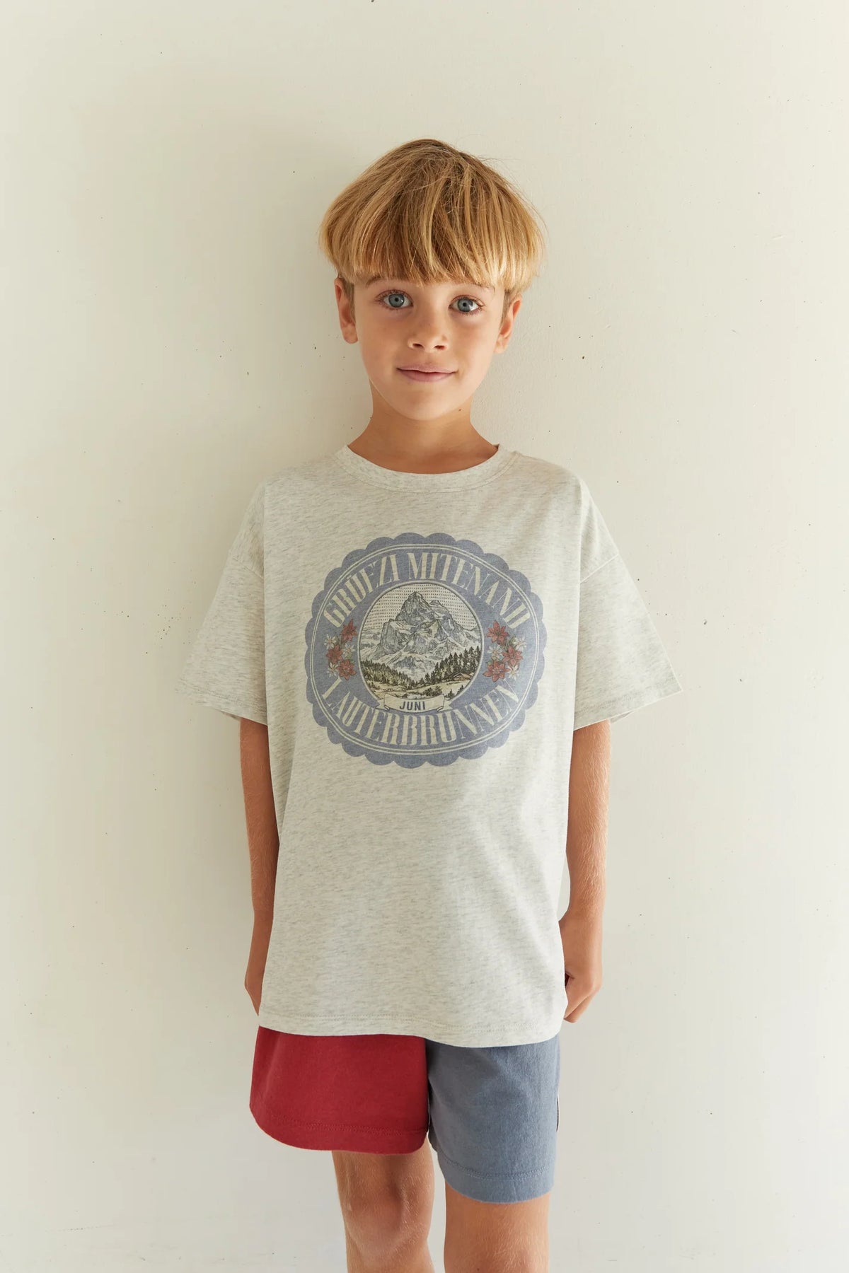 JNR Alpine Tee - Grey Marle