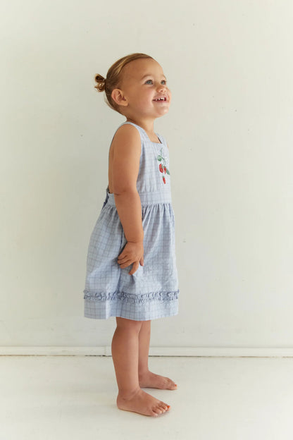 Coco Dress - Sky Gingham
