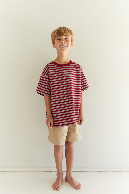 Zion Tee- Cherry Stripe