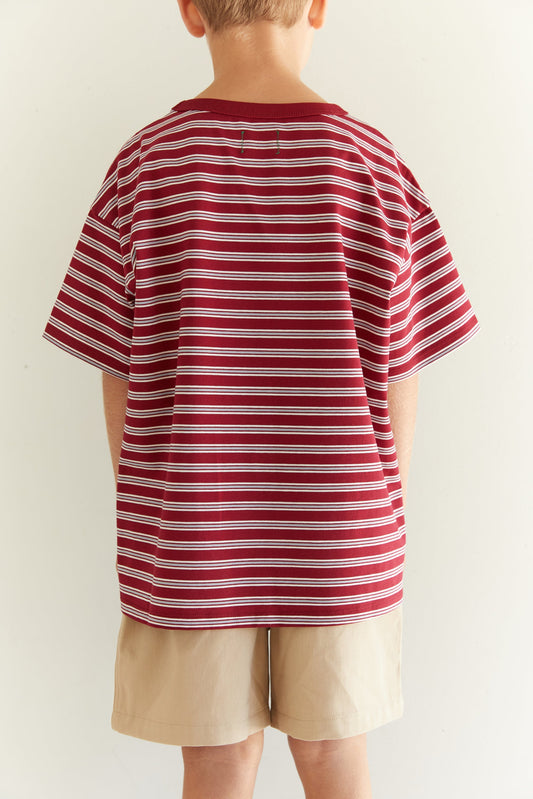 Zion Tee- Cherry Stripe