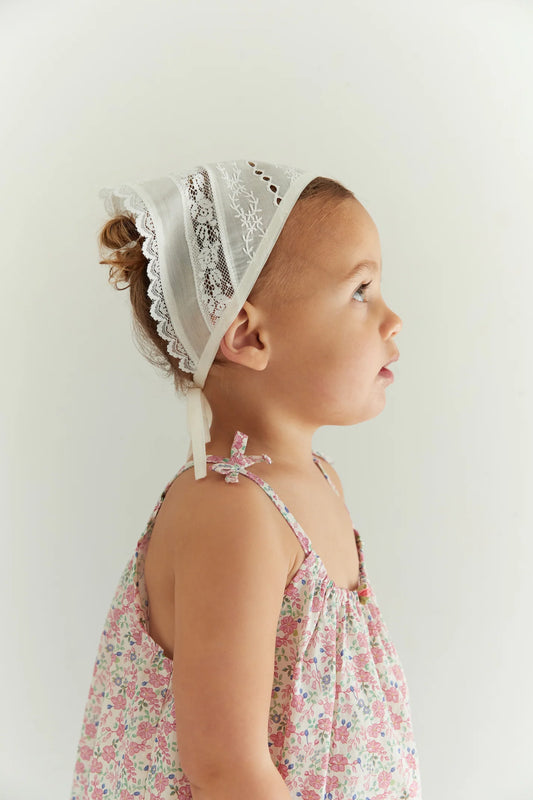 JNR Lace Headscarf - Blanc 