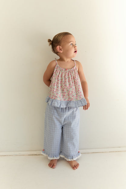 Dora Pant - Sky Gingham