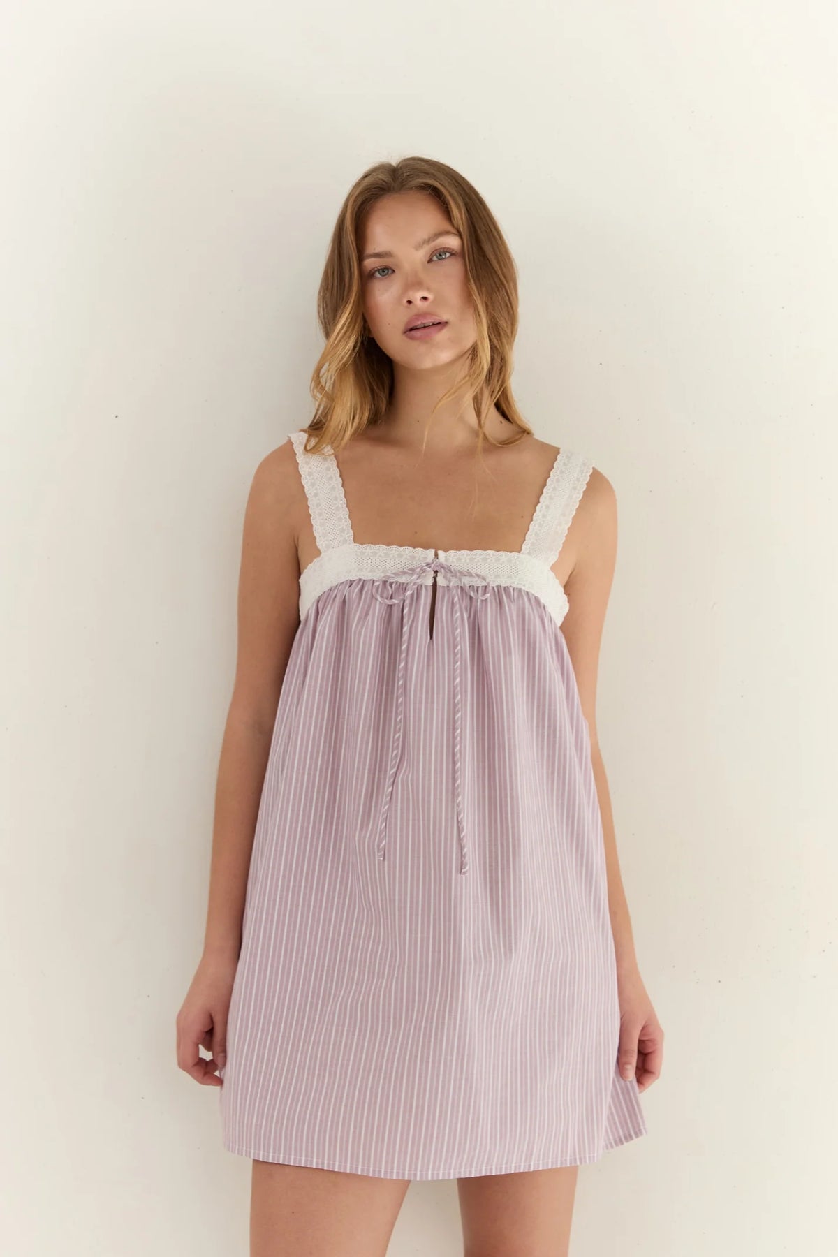 Valerie Mini Dress - Rosa Stripe
