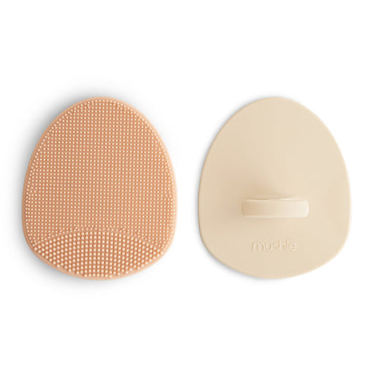 Mushie Cradle Cap Brush - Shifting Sands & Blush