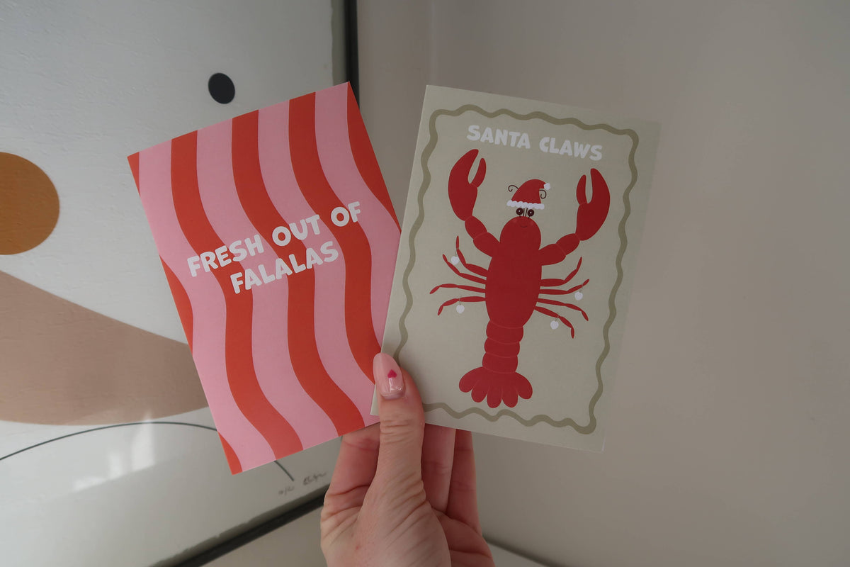 Santa Claws | Christmas Card | Holiday Card | Lobster Trend
