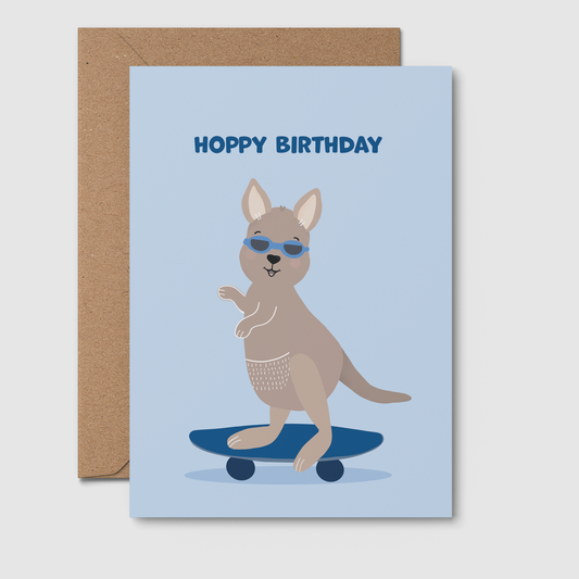 Skater Birthday | BIRTHDAY CARD, Kangaroo Greeting Card