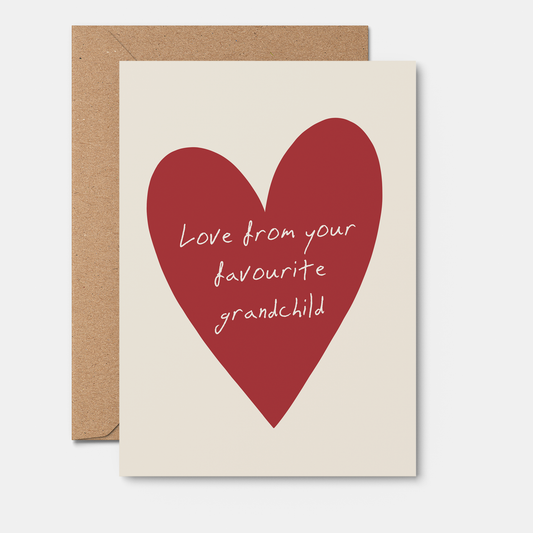 From Your Favourite Grandchild | Birthday card, thank you 