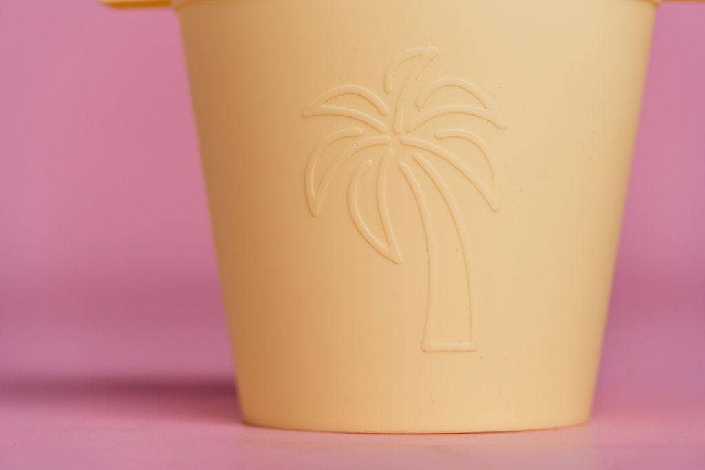 Kids Silicone Beach Bucket / Pail - Palm Beach: Blue