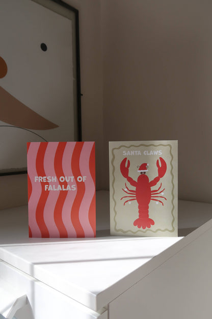 Santa Claws | Christmas Card | Holiday Card | Lobster Trend