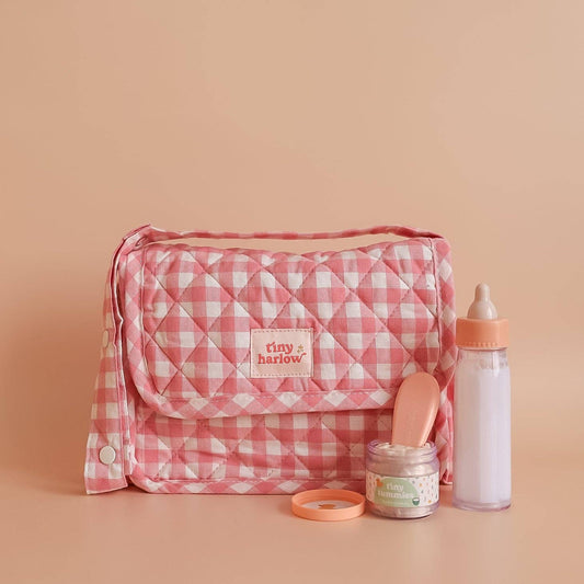 Tiny Nurturers Set - Pink gingham